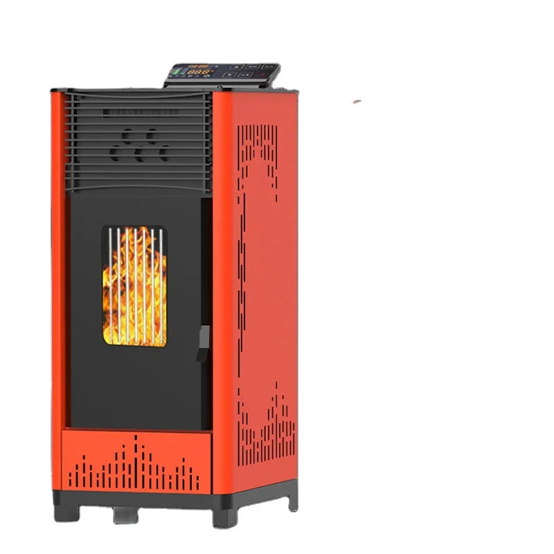 New Heating Pellet Stove Wood-Fueled Remote Control Fireplace Steel Cast Iron Fuelled Firewood Wood Stove Type Home Heater