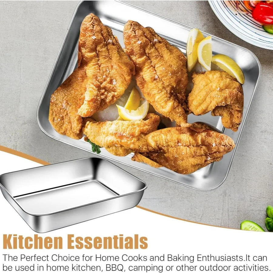 Stainless Steel Fresh-Keep Box Sealed Lunch Box with Lid Rectangle Food Container Fruit Refrigerator Storage Organizer Container