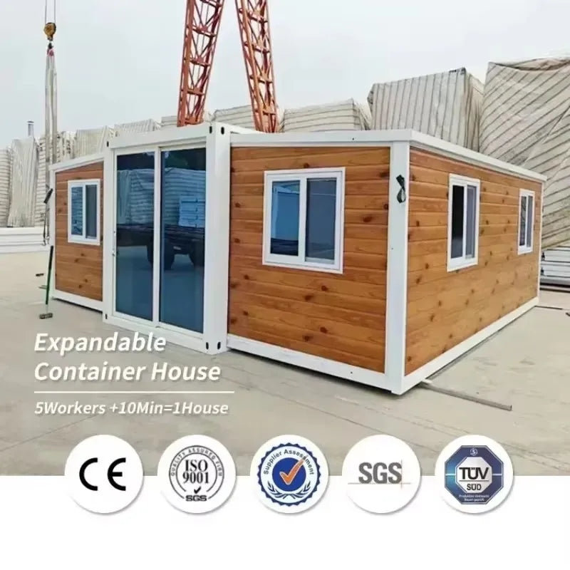 High Quality Folding House Living Villa Prefabricated Expandable Container House 2 Bedrooms Prefab Portable Mobile Tiny Home