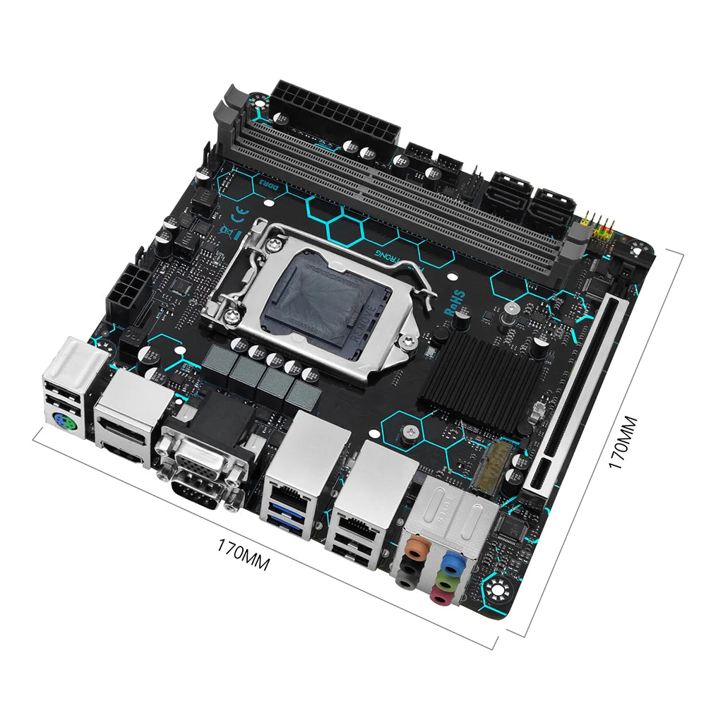 MACHINIST H97 STRONG ITX Motherboard LGA 1150 Support Core I7/i5/i3/E3 CPU DDR3 RAM NVME M.2 VGA/HDMI/DP/COM WIFI M.2