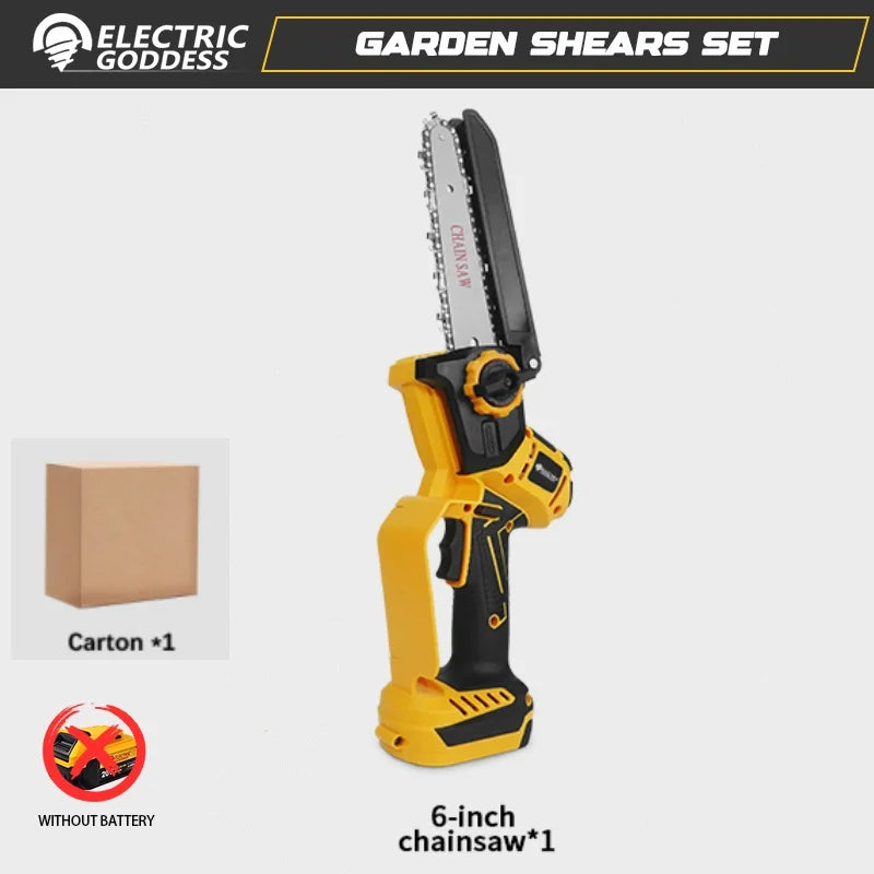 6 Inch Brushless Telescoping Pole Electric Chainsaw High Branch Saw Garden Pruning Power Tool  For Dewalt 20V Battery Pin