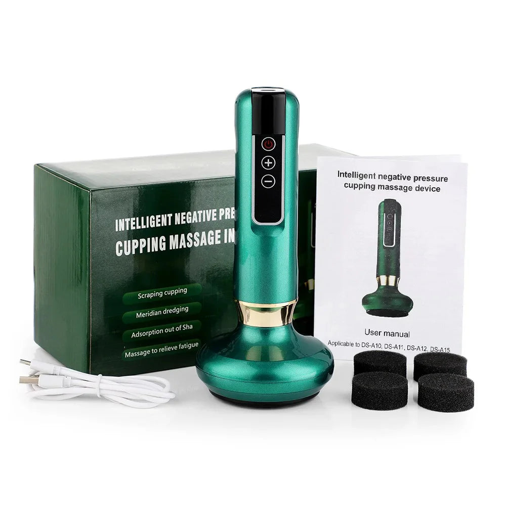 Chinese Electric Suction Vacuum Cupping Anti Cellulite Beauty Massager Glass Jars Anti Cellulite Cupping Vacuum Slimming Guasha