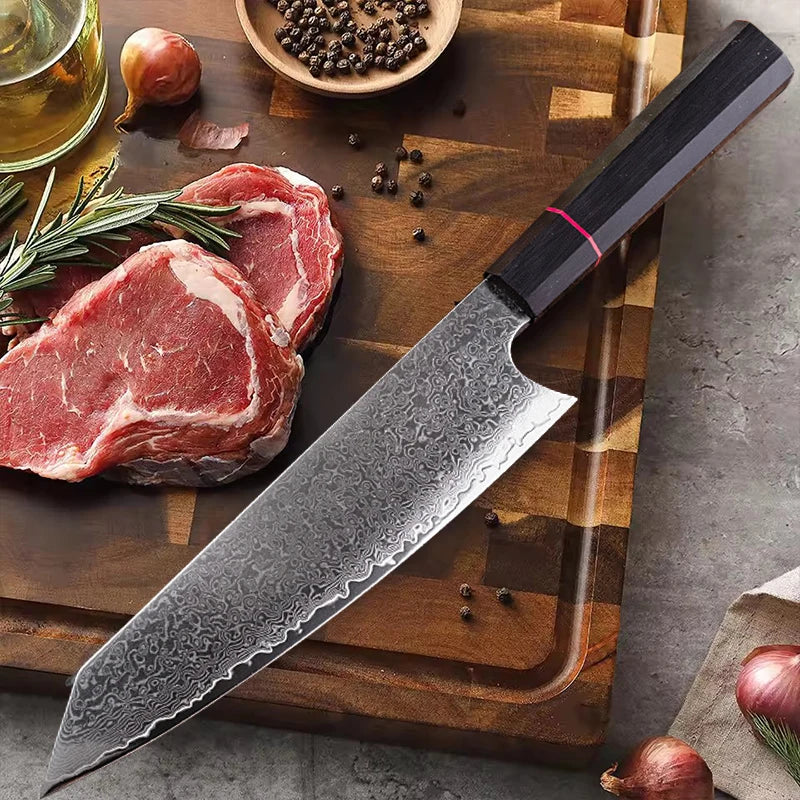 professional Japanese kitchen knife Set VG10 Core Damascus steel 67-layer chef's multi-purpose knives G10 Handle Cooking Tools