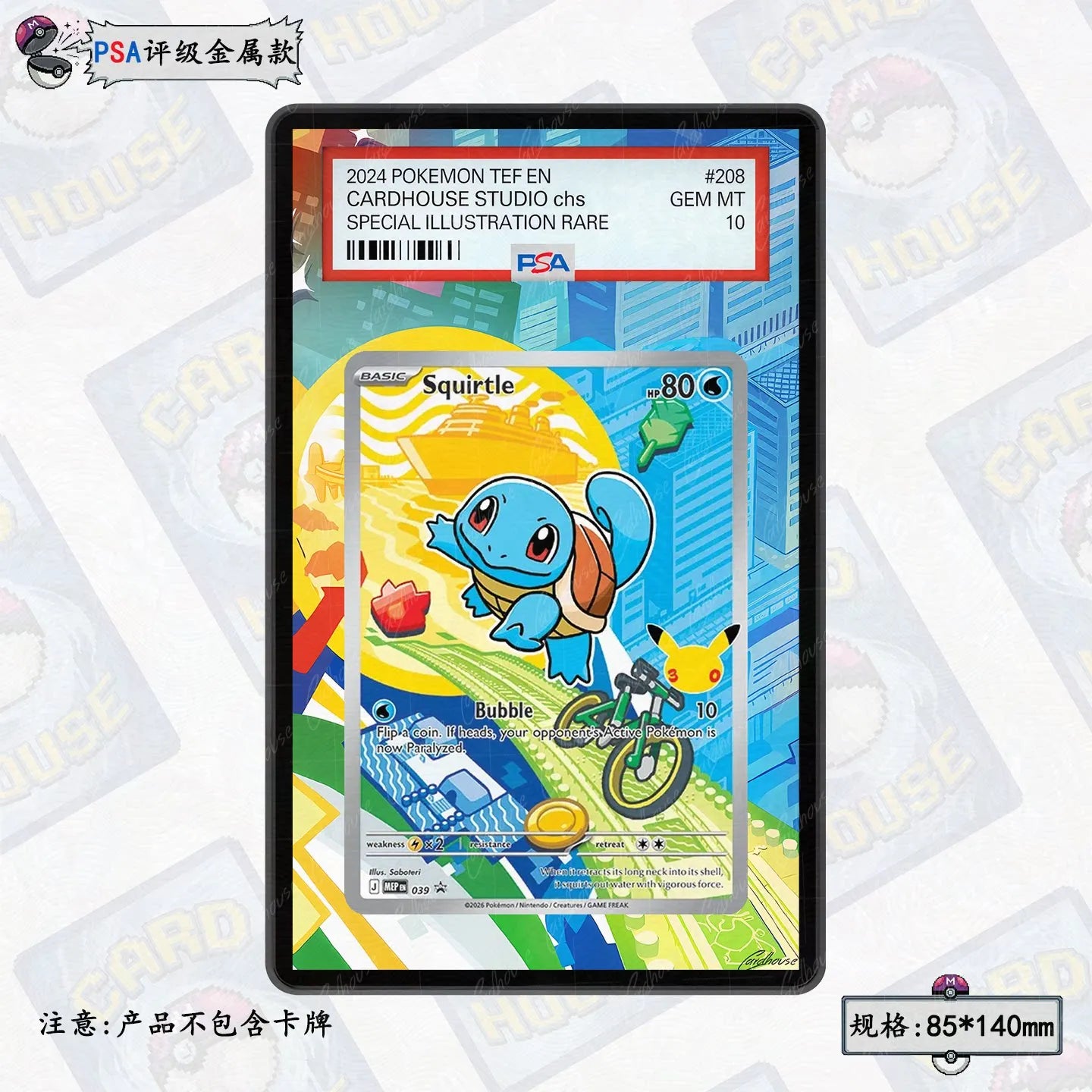 Pkm 30Th Anniversary Collection Card Storage Box Display Rack Acrylic Psa Display Case for Mega Dragalge Floette Xerneas Tcg