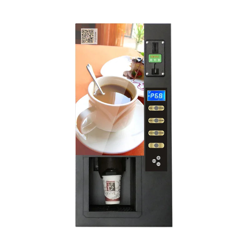 Coffee Vending MachineIntelligent Commercial Automatic Self-service Coin Card Payment Instant Coffee Vending Machine