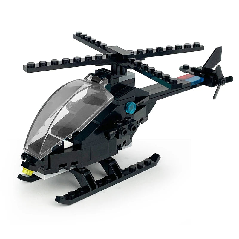 Militarys Riot Truck Helicopter Camouflage Commando Wranglers Car Off Roader Building Blocks Classic Model Sets Bricks Kids Kits
