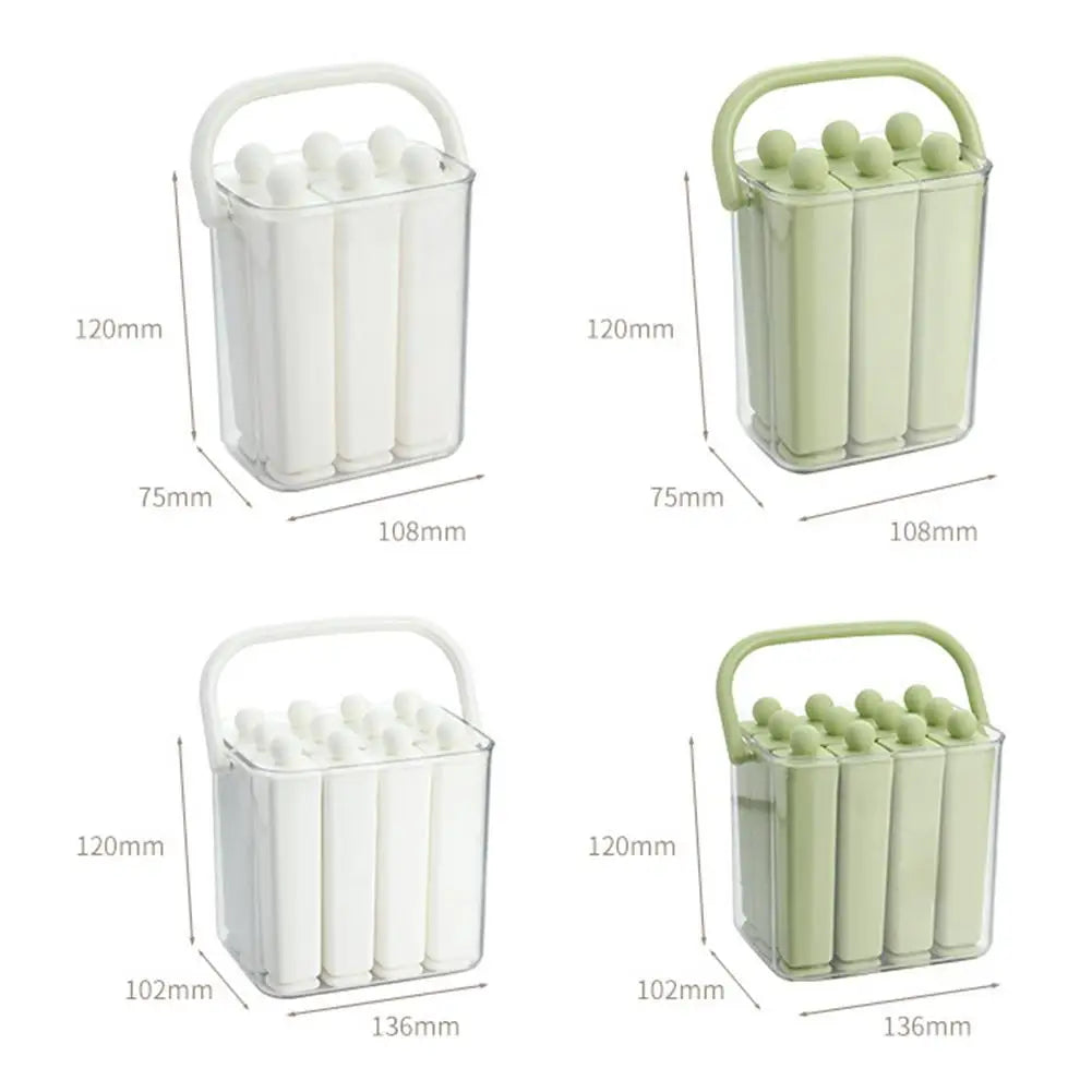 Food Grade Silicone Ice Pop Mold Ice Tray With Lid Handle Diy Juice Coffee Easy Release DIY Popsicle Jelly Frozen Dessert Making