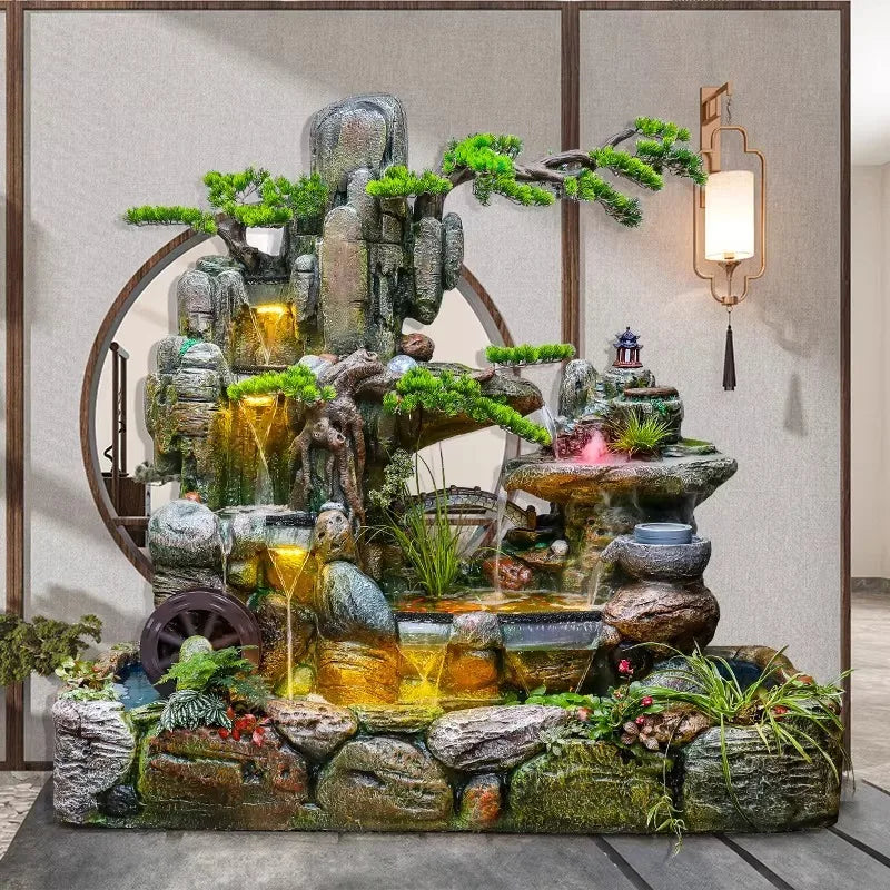 Large Scale Creative Waterfall Decoration Friends Rural Home Decor Indoor Ornaments