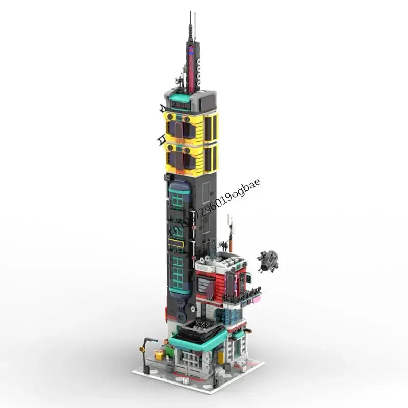 New 4095Pcs Cyb punk City series Street View Moc Modular Model Custom Puzzles Diy Creative Ideas Kids Toys Birthday Gifts