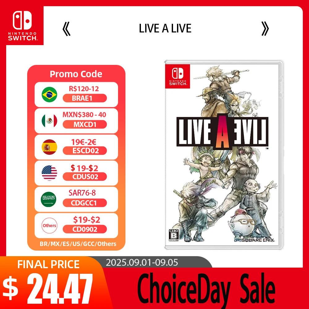 Nintendo Switch Game Deals - LIVE A LIVE - Game Physical Cassette for Switch OLED Lite Game Console