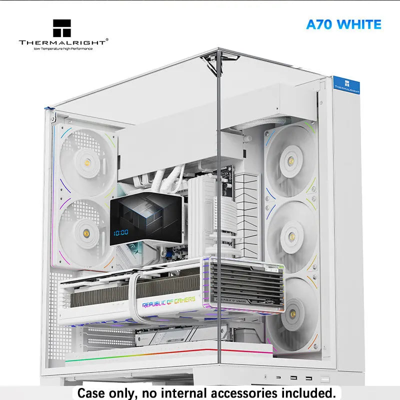 كيس ألعاب مكتبي Thermalright A70 بتصميم بانورامي بدون أعمدة - ألواح زجاجية من ثلاث جهات / يدعم تبريد مائي 360 ملم