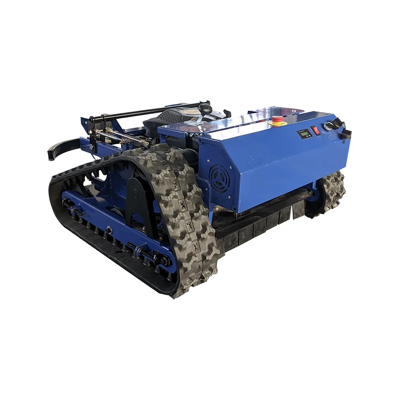 Multi functional remote-controlled tracked mini lawn mower for garden weeding used for wasteland lawn mower on road slopes