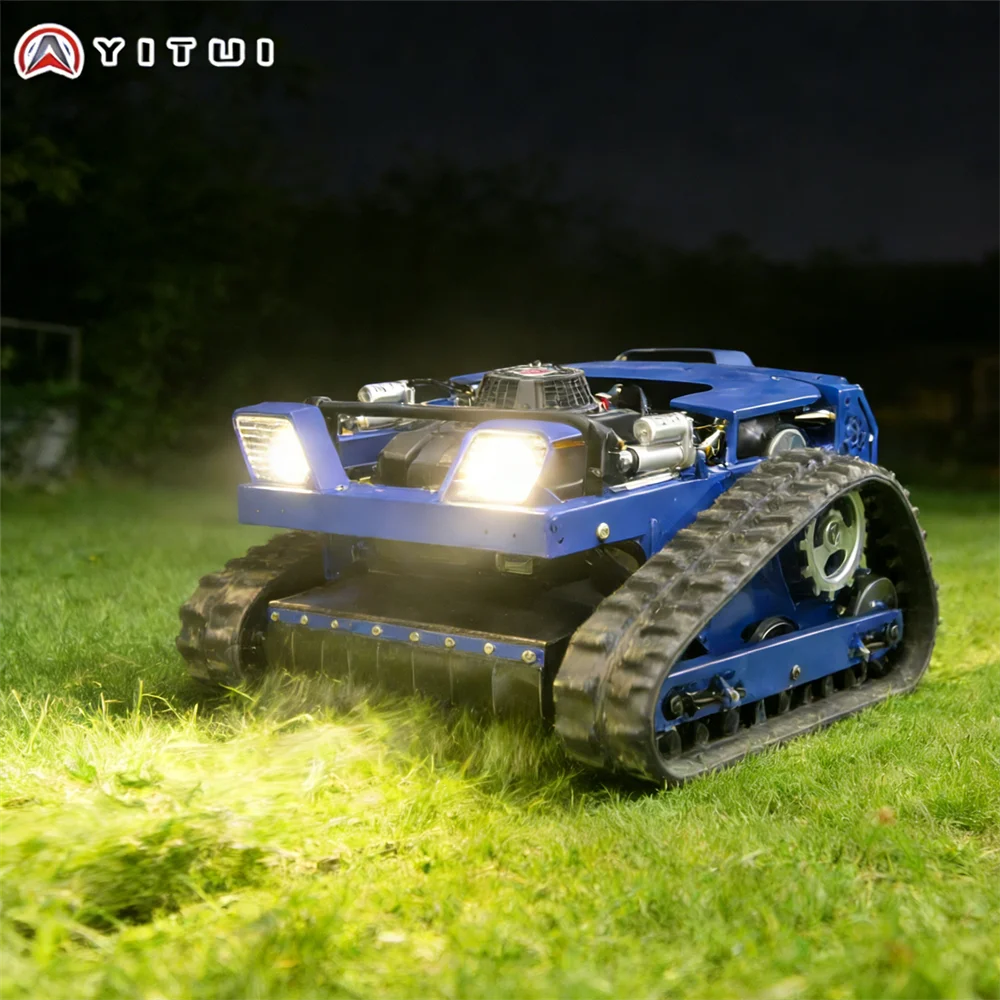 Factory Direct Supply 800kg Crawler Lawn Mower Heavy‑duty Remote Control Grass Cutter Support Customized Cutting Width