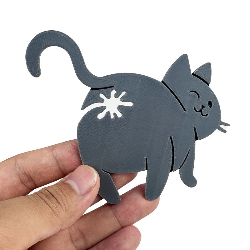 2pcs 3D Cat Butt Bread Bag Clip Snack Bag Sealing Clip Novelty Kitchen Gadget Food Storage Bag Clip For Cat Lovers