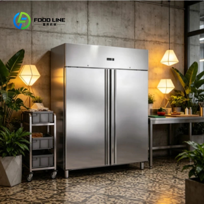 Commercial Refrigerator for Restaurant Kitchen Stainless Steel Fridge Freezer Refrigeration Equipment for Catering Business