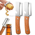 3-in-1 Paring Knife Ergonomic Wood Handle Knife Stainless Steel Vegetable Peeler with Wooden/plastic Handle Fruit Potato Peeler