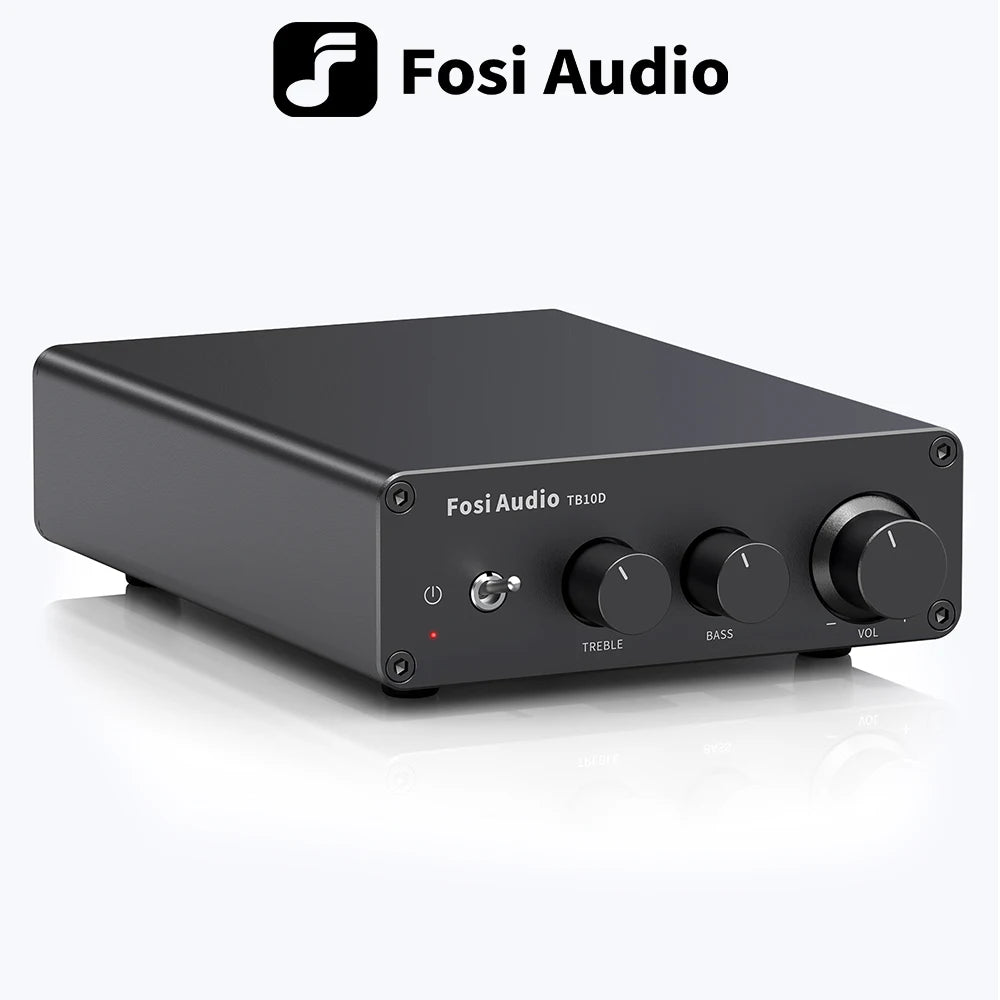 Fosi Audio TB10D HiFi Power Amplifier 300Wx2 TPA3255 Class D Stereo Amp With Treble Bass For Home Speaker
