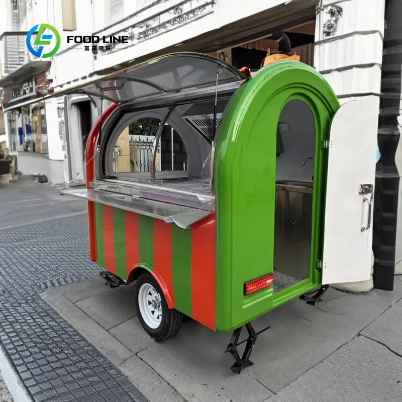 Food Truck Mobile Fast Trailer Concession Street Cart for Sale USA Australia Europe Fashionable Commercial Customized