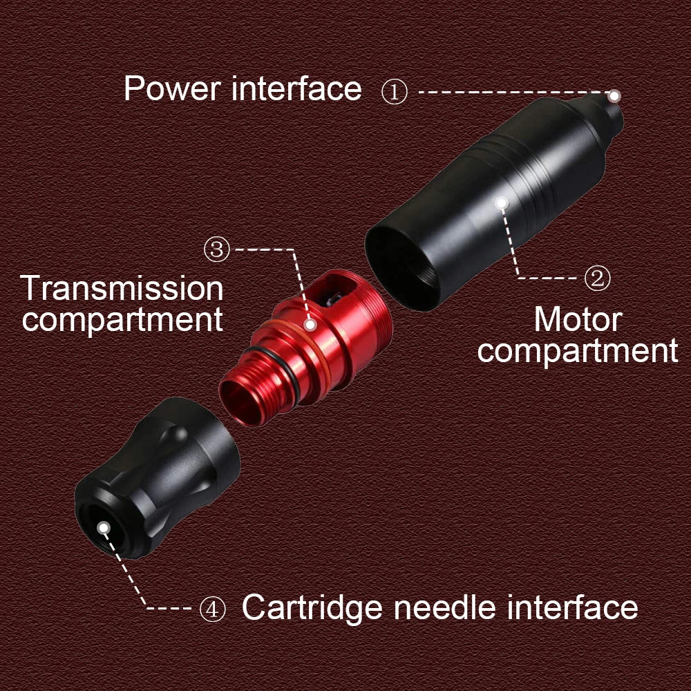 Professional Rotary Tattoo Machine Kit Tattoo Pen Set with Cartridge Needles Ink Blender Permanent Makeup for Tattoo Beginners