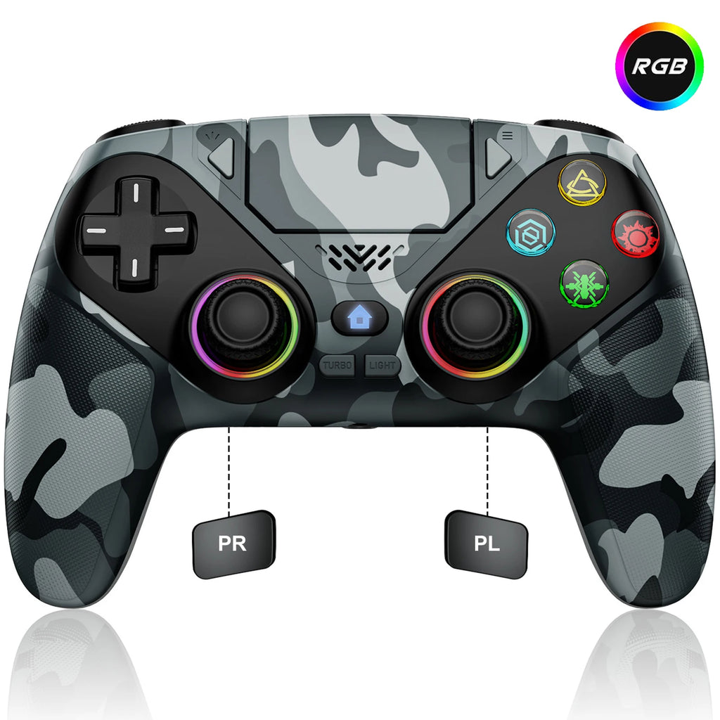Controller for Playstation 5/PS5/PS5 Pro/Slim/PC,Wireless Gamepads RGB Joystick Turbo/Marco Program Dual Vibrate Game Controle