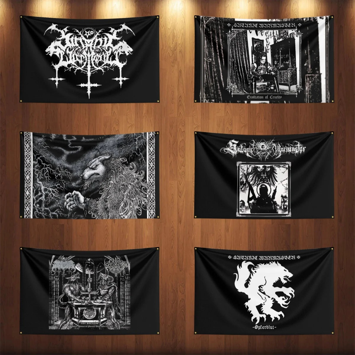 S‑Satanic Warmaster‑r Mental Flag Music Tapestry Decorative Durable Man Cave Wall tapestry Indoor And Outdoor Decorate