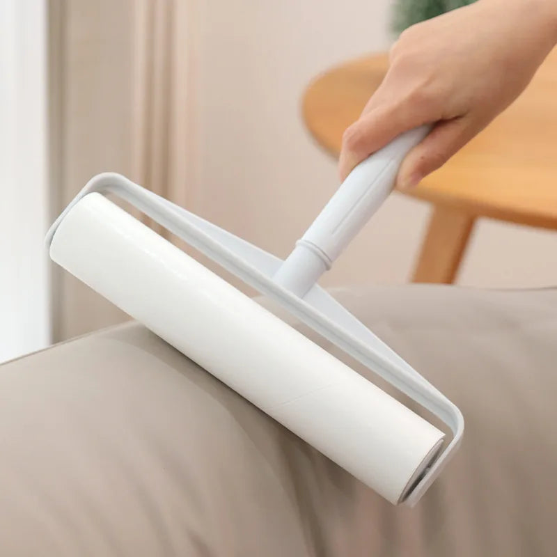 Large Lint Roller with Telescopic Rod Long Handle Sticky Mop for Clothing Bedding Carpet Pet Hair Dust Remover Cleaning Tool
