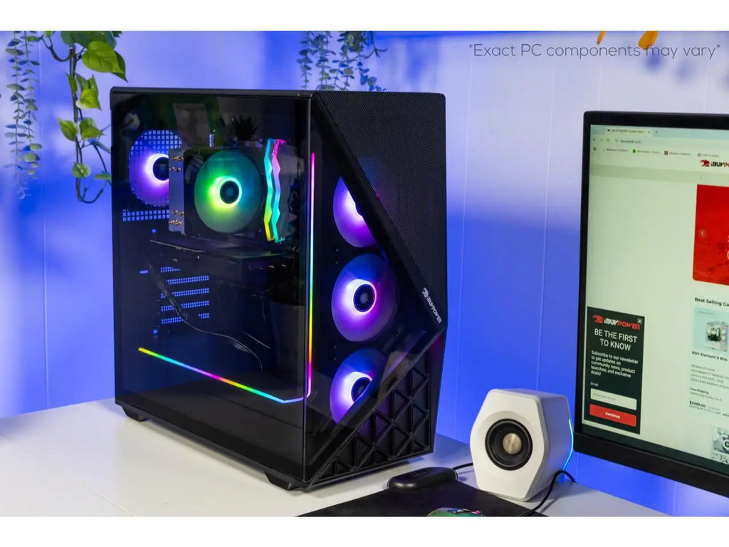 iBUYPOWER Slate Gaming PC Desktop - Intel Core i9 14900F, NVIDIA GeForce RTX 5070 12GB, 32GB DDR5 RGB RAM, 1TB NVMe SSD