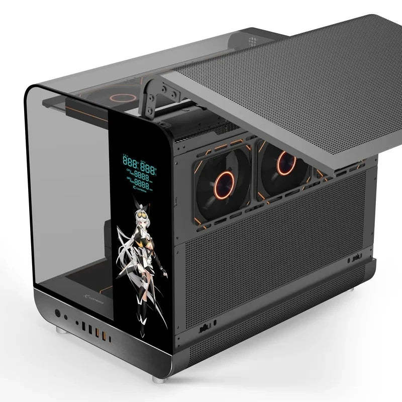 New Design Desktop Gamer Case TYPE-C Interface Supports ATX/MATX Tower With Stock