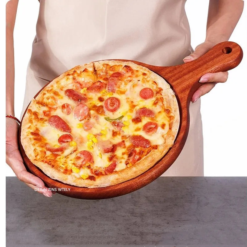 High-quality Solid Wood Trays Home Sandalwood Pizza Plates Japanese Sushi Trays Wooden Fruit and Steak Plates Kitchen Tableware