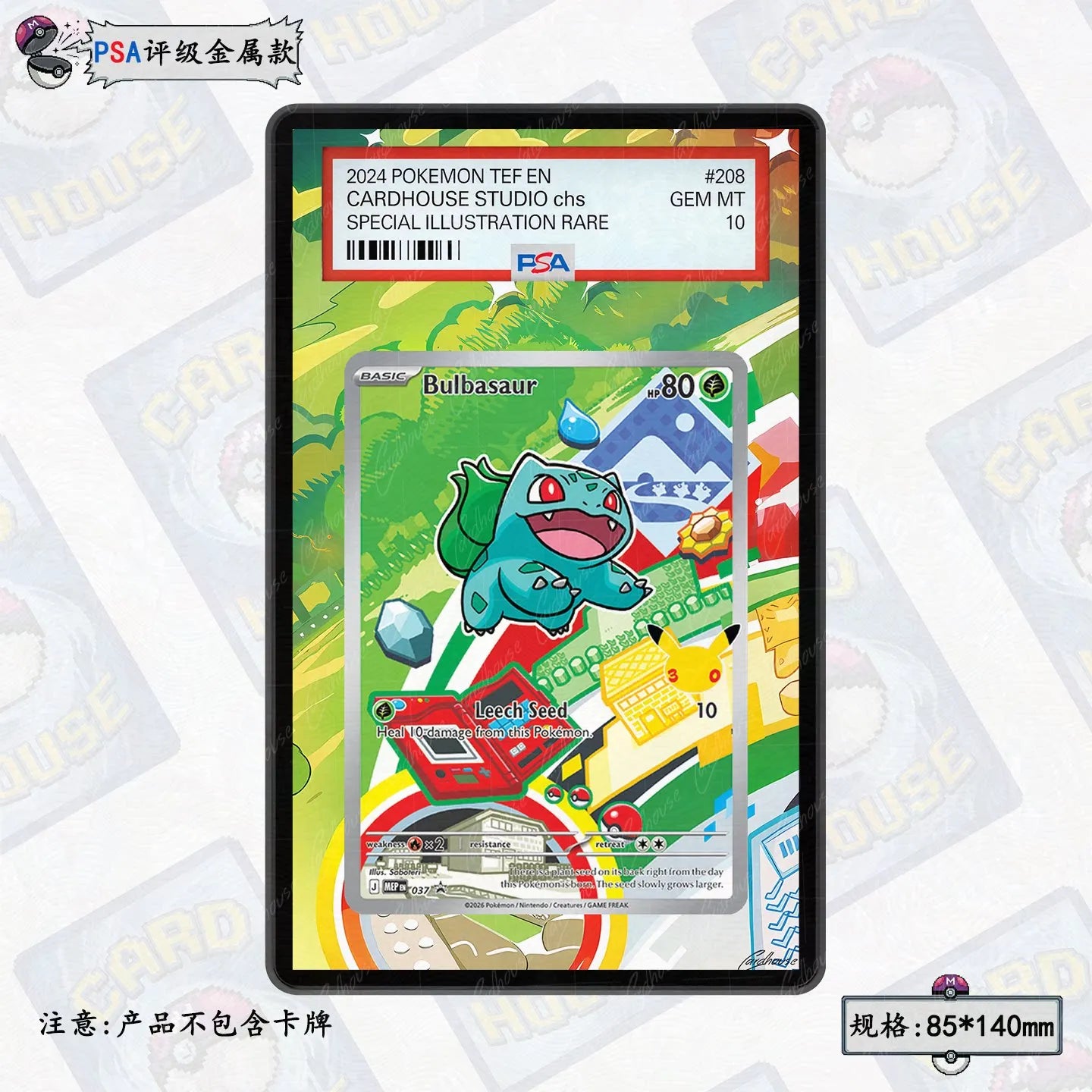 Pkm 30Th Anniversary Collection Card Storage Box Display Rack Acrylic Psa Display Case for Mega Dragalge Floette Xerneas Tcg