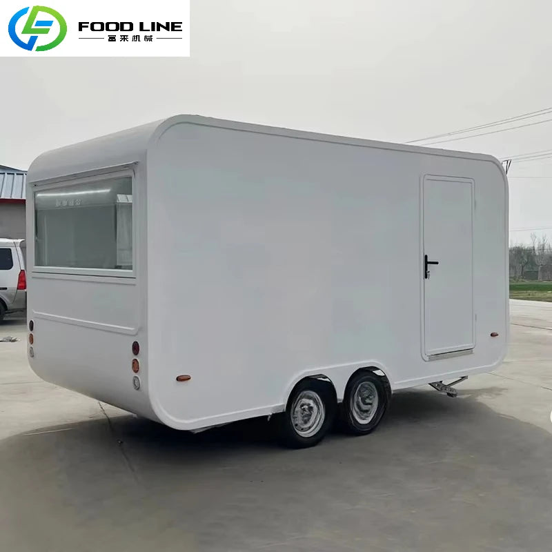 Food Truck Street Trailer Compact Portable Food Trailer for Festivals and Beachfronts with Refrigeration Flexible Layout