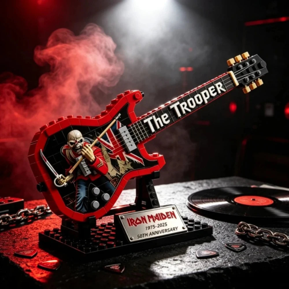 Guitar Building Blocks Assembly Kit Intellectual Brain Teaser Toy Home Display Decorative Item Perfect Birthday Present