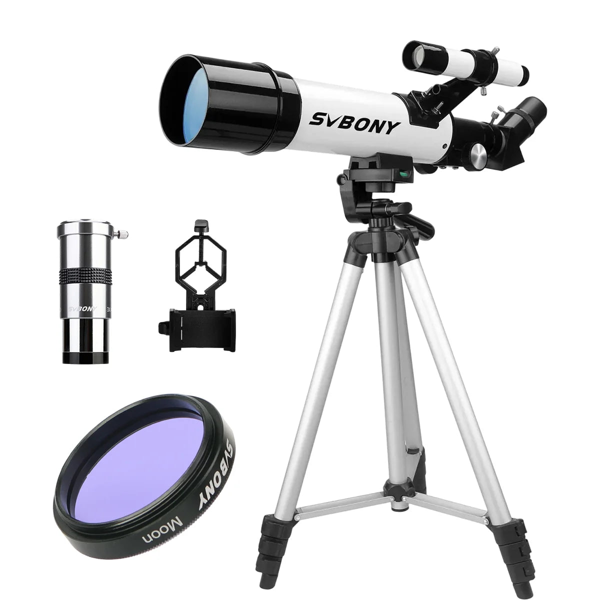 تلسكوب فلكي Svbony SV501P 60/70mm، لمراقبة الكواكب والقمر، هدية للأطفال والمبتدئين والطلاب