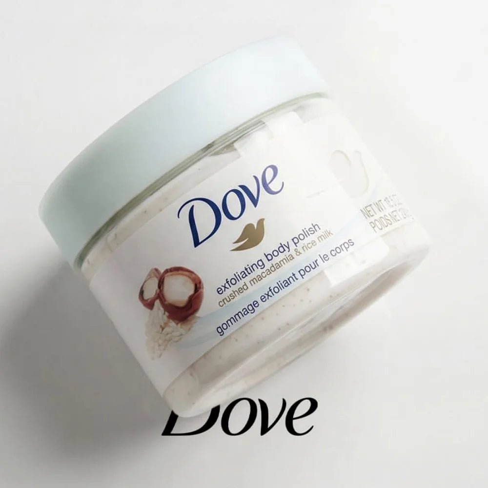 Dove Moisturizing Exfoliator for Dry Rough Skin Exfoliating Creamy Dense Texture Body Scrub Multi Fragrance Skin Care for Body