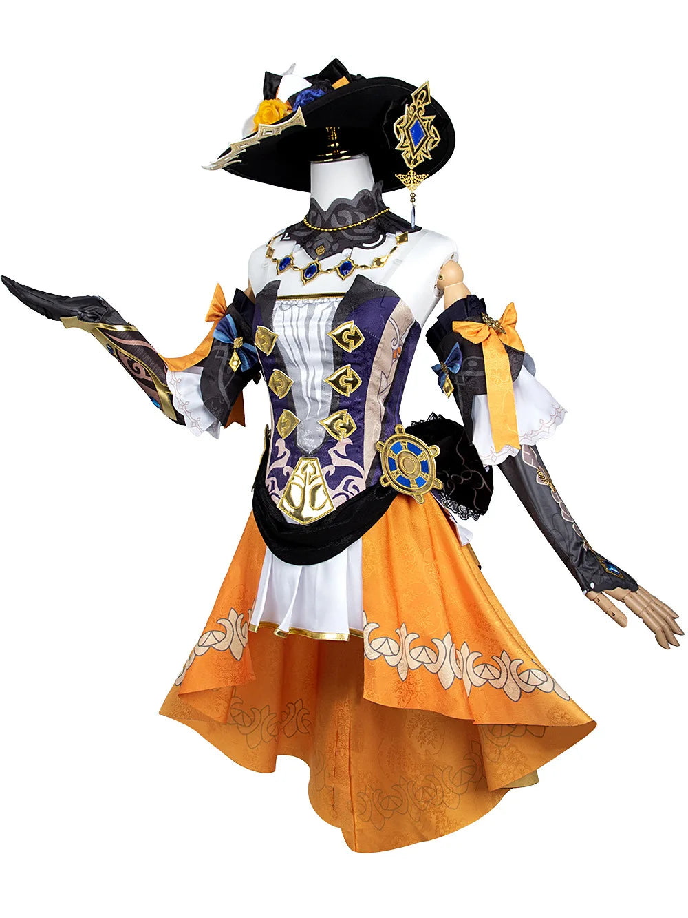 Navia Cosplay Costume Anime Cosplay Genshin Impact  Dress Uniform Wig Set Halloween Party Outfit for Women Dresses
