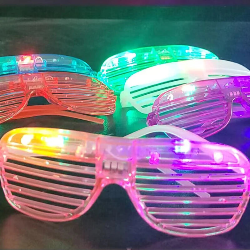 5-50 PCS 3 Modes LED Glasses Glow In The Dark Party Neon Luminous Glasses  Birthday Wedding LED Party Supplies