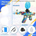 Electric Blaster Gel Ball Blaster Pistol Gun Toy, Automatic Splatter Gun with Glasses, Outdoor Activities (Without Water Beads)