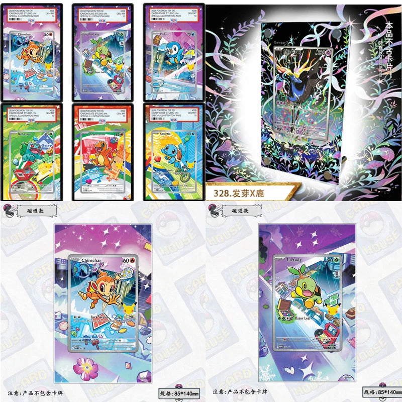 Pkm 30Th Anniversary Collection Card Storage Box Display Rack Acrylic Psa Display Case for Mega Dragalge Floette Xerneas Tcg