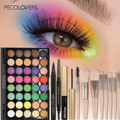 12PCS All-in-One Eye & Brow Makeup Set, 40 Shades Vibrant Color Eyeshadow Palette, Natural 3D Eyebrow Pencil, Quick-Dry Liquid Eyeliner, Volumizing Curling Mascara with Makeup Brushes, Waterproof Sweat-proof, Blendable Matte Shimmer Eyeshadow Kit