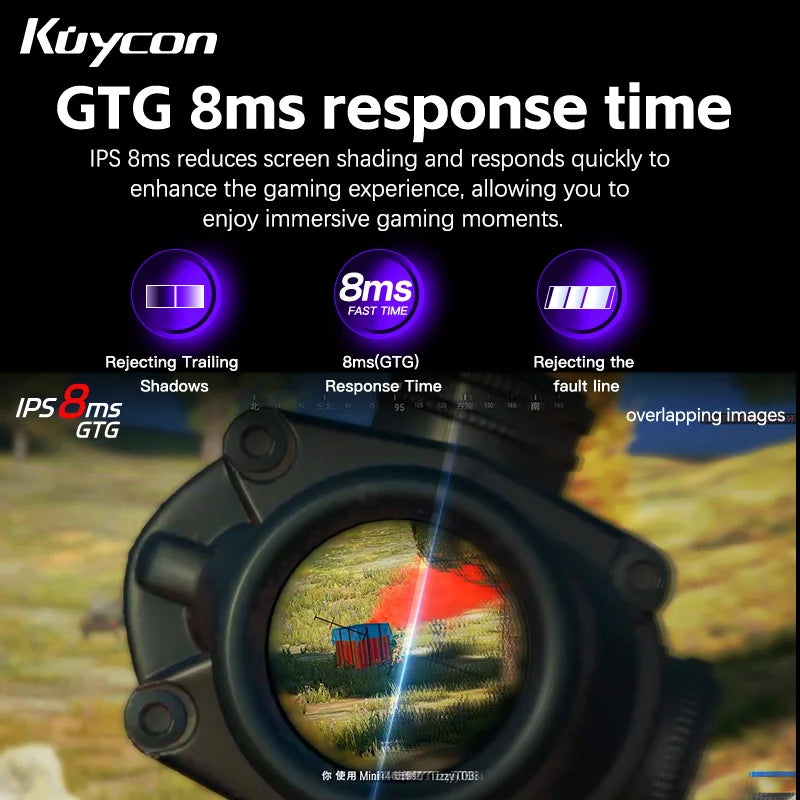 120Hz 40 Inch Gaming Monitor Kuycon P40K UHD IPS PC LED Display HDR 99%sRGB 400 Nits Computer Screen Anti-glare HDMI Type-C VESA