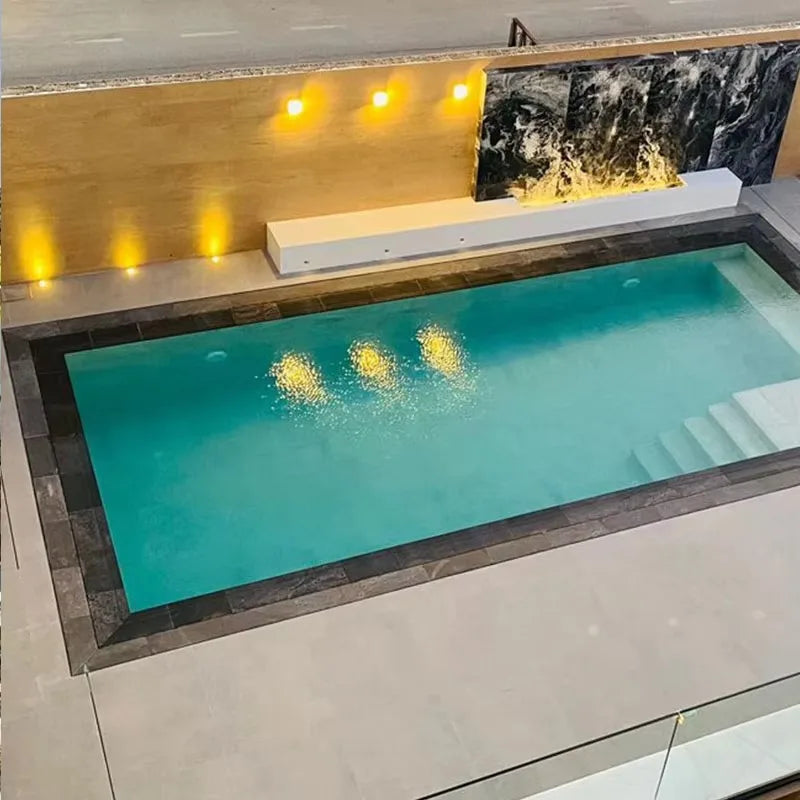 Custom Small Family Garden House Prefab Outdoor Spa Swim Pool Fiberglass Inground Swimming Pool for Adults