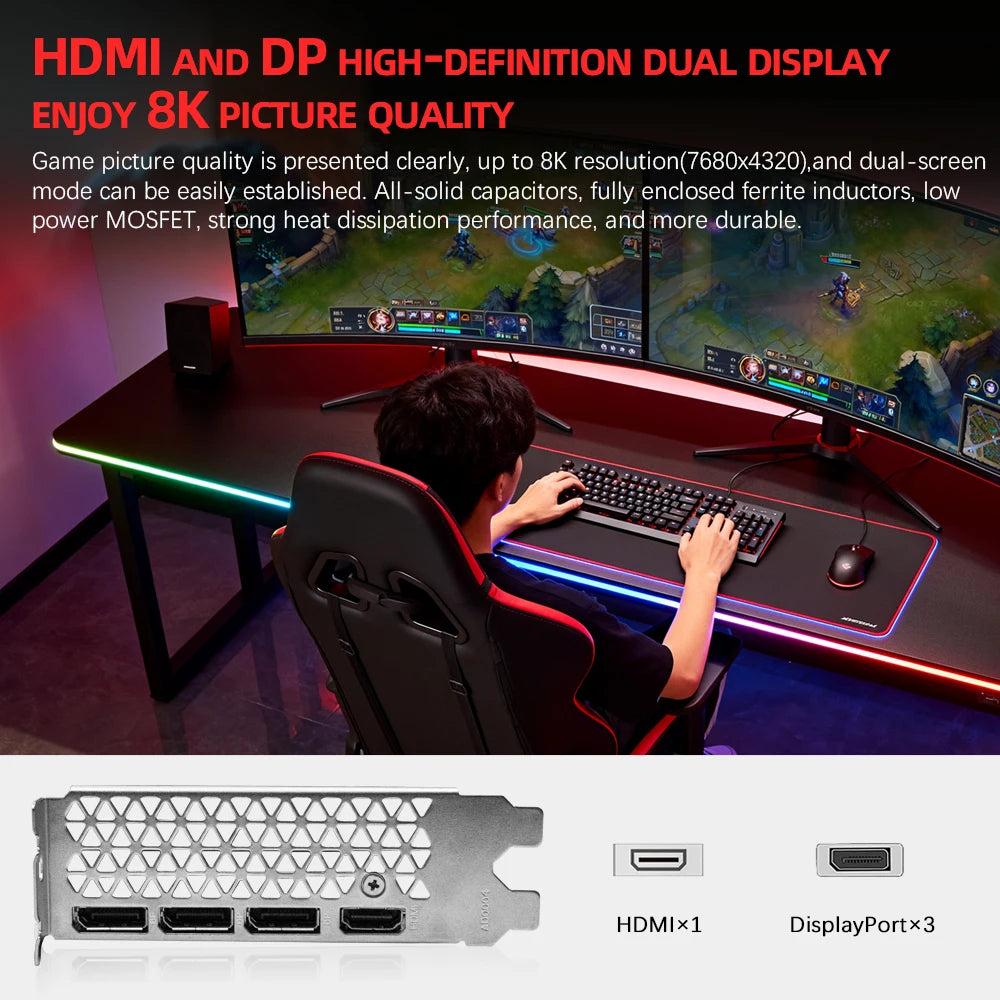 AIBOMAN Computer Graphics Cards RTX3070 8GB NVIDIA GPU GDDR6 256Bit 8Pin+8Pin PCI-E 4.0 rtx3070 8gb Suitable for  Gaming