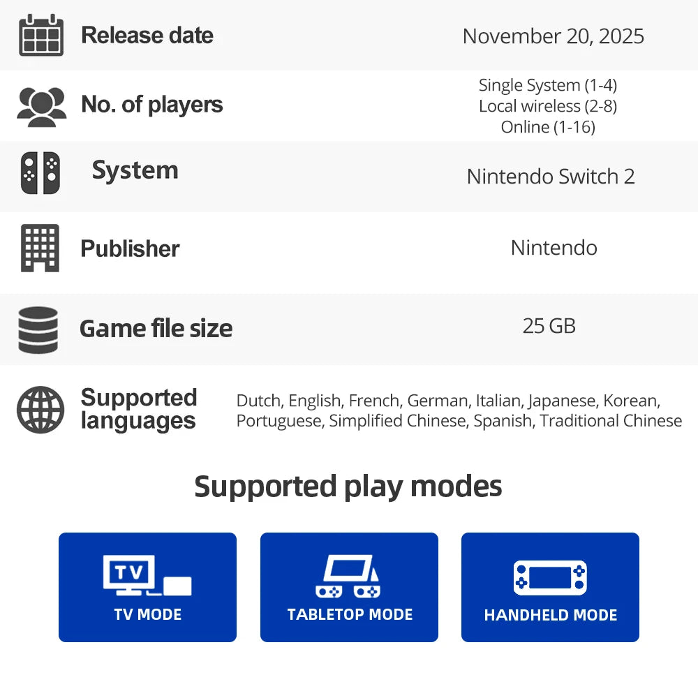 Nintendo Switch 2 Game Deals - Kirby Air Riders - NS2 Games Cartridge Physical Card Support TV Tabletop Handheld Mode