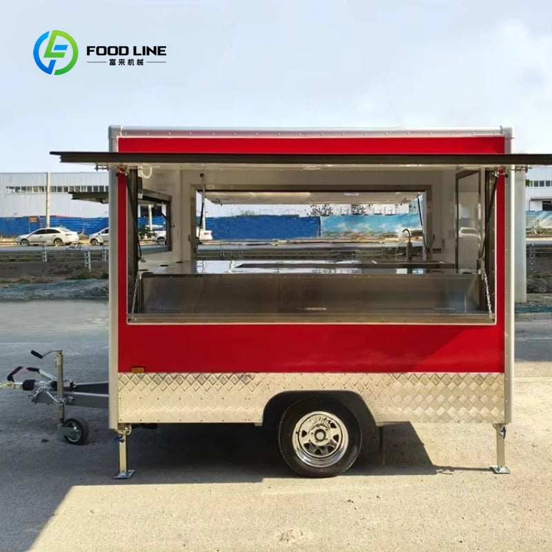 Foodtruck Mobile Restaurant Food Truck  Fully Equipped Small Coffee Cart Square Food Trailer