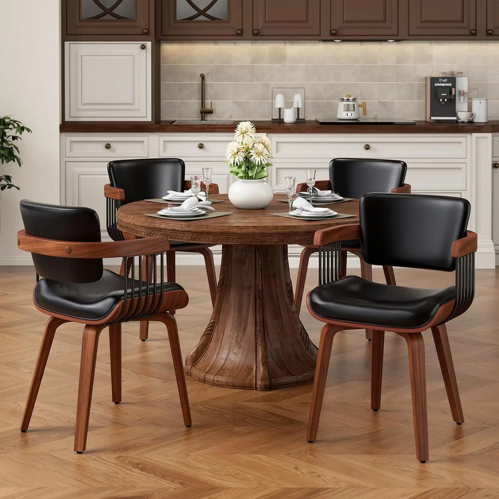 Dining Chairs with Armrest, Set of 8, Mid-Century Modern Kitchen Chair, Custom