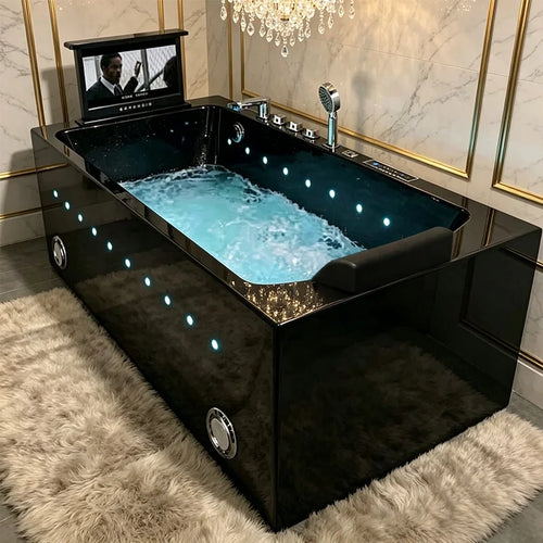 &c Modern Design Air Jetted Freestanding Best Adult Acrylic Whirlpool Bathtub Hydro massage Bathtub With Tv