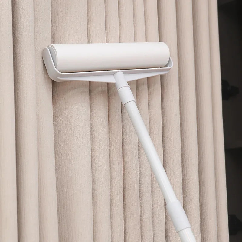 Large Lint Roller with Telescopic Rod Long Handle Sticky Mop for Clothing Bedding Carpet Pet Hair Dust Remover Cleaning Tool