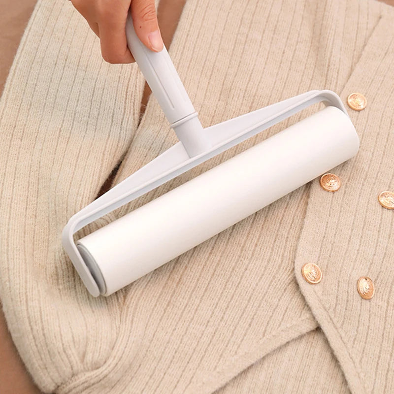 Large Lint Roller with Telescopic Rod Long Handle Sticky Mop for Clothing Bedding Carpet Pet Hair Dust Remover Cleaning Tool