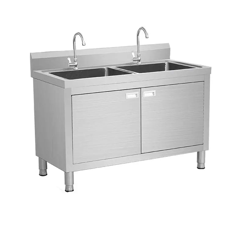 Restaurant Kitchen Cabinet Stainless Steel Sink Cabinet Kitchen Stainless Steel Custom Made Cabinet With Wash Basin Factory