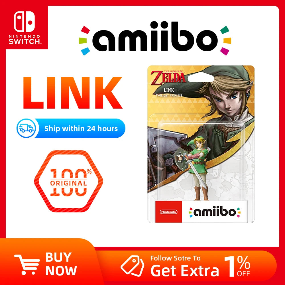 Nintendo Amiibo Figure - Twilight Princess  Link - for Nintendo Switch Game Console Game Interaction Model